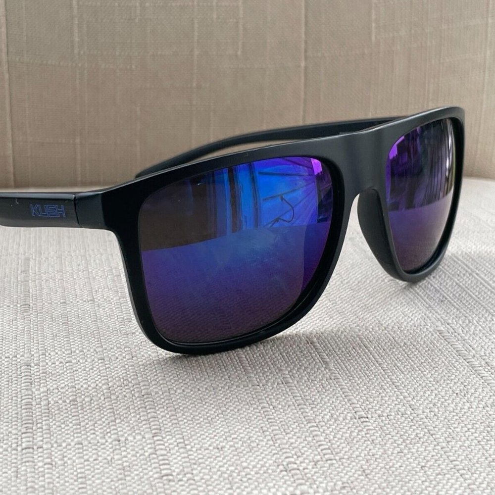 Kush Men Sunglasses Blue Mirror Lenses Eyewear Shades 100% UV Protection